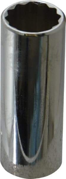Proto - 3/4", 3/8" Drive, Deep Hand Socket - 12 Points, 2-3/4" OAL, Chrome Finish - USA Tool & Supply