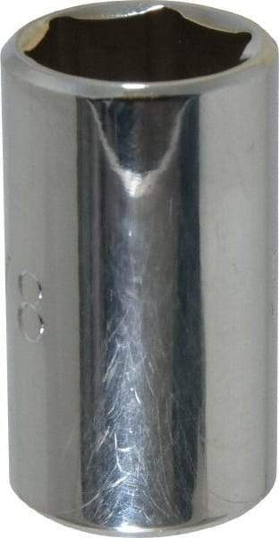 Proto - 5/8", 1/2" Drive, Standard Hand Socket - 6 Points, 1-1/2" OAL, Chrome Finish - USA Tool & Supply