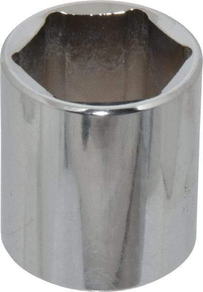 Proto - 1-3/16", 1/2" Drive, Standard Hand Socket - 6 Points, 1-3/4" OAL, Chrome Finish - USA Tool & Supply