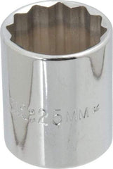 Proto - 1/2" Drive, Standard Hand Socket - 12 Points, 1-17/32" OAL, Chrome Finish - USA Tool & Supply