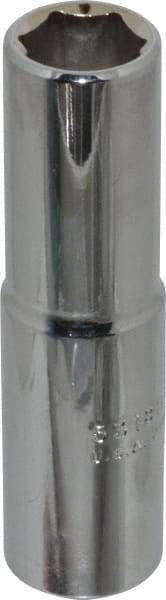 Proto - 9/16", 1/2" Drive, Deep Hand Socket - 6 Points, 3-1/4" OAL, Chrome Finish - USA Tool & Supply