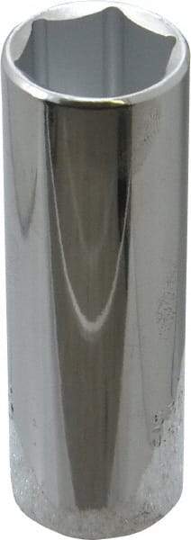 Proto - 13/16", 1/2" Drive, Deep Hand Socket - 6 Points, 3-1/4" OAL, Chrome Finish - USA Tool & Supply