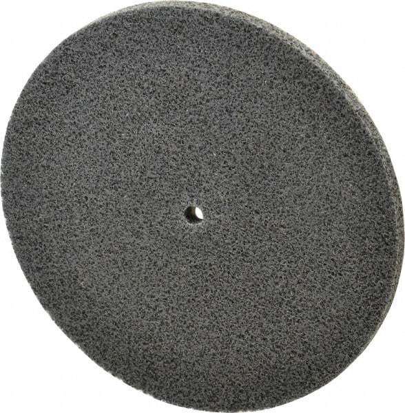 3M - 5" Diam, 1/4" Face Width, 1/4" Center Hole, Fine Grade, Silicon Carbide Deburring Wheel - Unitized, Soft Density 3 Grade, 6,000 RPM - USA Tool & Supply