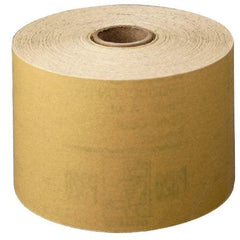 3M - 6" Diam, 400 Grit Aluminum Oxide Adhesive PSA Disc - Extra Fine Grade, Gold, A Weighted Backing, Flexible, Use with Random Orbital Sanders - USA Tool & Supply
