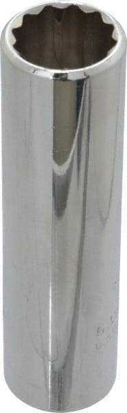 Proto - 5/8", 1/2" Drive, Deep Hand Socket - 12 Points, 3-1/4" OAL, Chrome Finish - USA Tool & Supply
