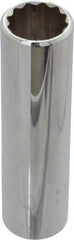 Proto - 5/8", 1/2" Drive, Deep Hand Socket - 12 Points, 3-1/4" OAL, Chrome Finish - USA Tool & Supply