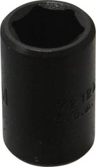 Proto - 3/8" Drive 12mm Standard Impact Socket - 6 Points, 1-1/32" OAL - USA Tool & Supply