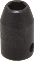 Proto - 3/8" Drive 5/16" Standard Impact Socket - 6 Points, 1-3/32" OAL - USA Tool & Supply