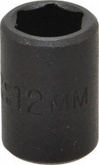 Proto - 3/8" Drive 3/8" Standard Impact Socket - 6 Points, 1-3/32" OAL - USA Tool & Supply