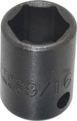 Proto - 3/8" Drive 9/16" Standard Impact Socket - 6 Points, 1-3/32" OAL - USA Tool & Supply