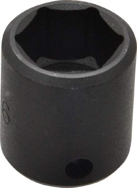 Proto - 3/8" Drive 11/16" Standard Impact Socket - 6 Points, 1-3/32" OAL - USA Tool & Supply