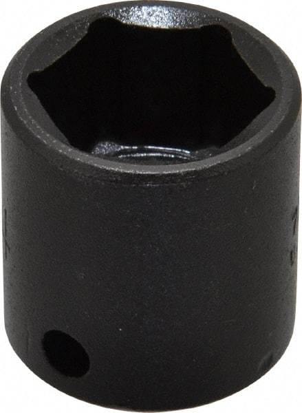 Proto - 3/8" Drive 3/4" Standard Impact Socket - 6 Points, 1-3/32" OAL - USA Tool & Supply