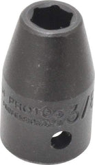 Proto - 1/2" Drive 3/8" Standard Impact Socket - 6 Points, 1-1/2" OAL - USA Tool & Supply