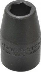 Proto - 1/2" Drive 7/16" Standard Impact Socket - 6 Points, 1-1/2" OAL - USA Tool & Supply