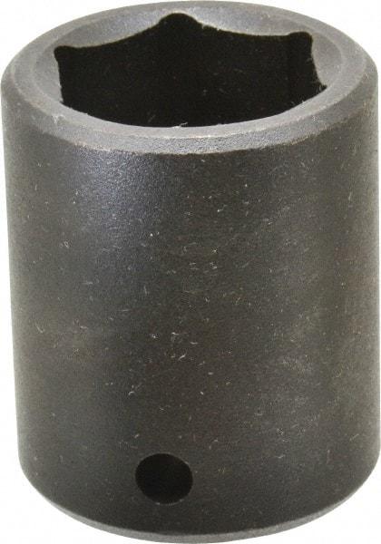 Proto - 1/2" Drive 1" Standard Impact Socket - 6 Points, 1-3/4" OAL - USA Tool & Supply