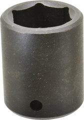 Proto - 1/2" Drive 1" Standard Impact Socket - 6 Points, 1-3/4" OAL - USA Tool & Supply