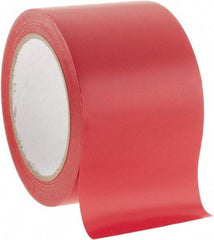 NMC - Red Solid Color Vinyl Tape - 3" Wide x 108' Long x 0.002" Thick, General Traffic - USA Tool & Supply