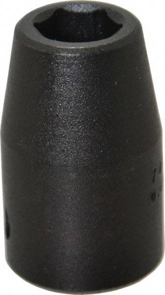 Proto - 1/2" Drive 12mm Standard Impact Socket - 6 Points, 1-1/2" OAL - USA Tool & Supply