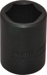 Proto - 1/2" Drive 19mm Standard Impact Socket - 6 Points, 1-1/2" OAL - USA Tool & Supply