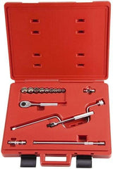 Proto - 15 Piece 3/8" Drive Socket Set - 12 Points, 3/8" to 7/8" Range, Inch Measurement Standard - USA Tool & Supply
