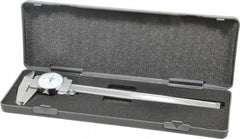 Fowler - 0" to 8" Range, 0.001" Graduation, 0.1" per Revolution, Dial Caliper - White Face, 1.96" Jaw Length - USA Tool & Supply