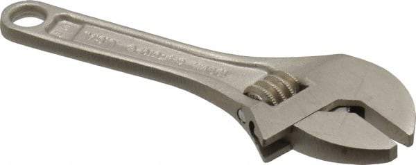 Proto - 1/2" Jaw Capacity, 4" Locking Adjustable Wrench - Steel, Chrome Finish - USA Tool & Supply