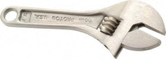 Proto - 1/2" Jaw Capacity, 4" Standard Adjustable Wrench - Steel, Chrome Finish - USA Tool & Supply