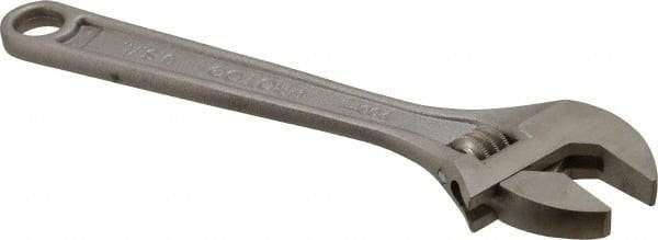 Proto - 1-1/8" Jaw Capacity, 8" Standard Adjustable Wrench - Steel, Chrome Finish - USA Tool & Supply