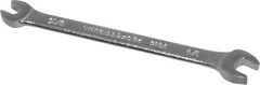 Proto - 3/16" x 1/4" Standard Open End Wrench - 3-7/8" OAL, Double End, Satin Finish, 15° Head Angle - USA Tool & Supply