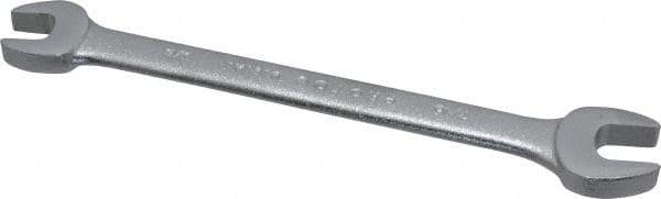 Proto - 3/8" x 7/16" Standard Open End Wrench - 5-3/4" OAL, Double End, Satin Finish, 15° Head Angle - USA Tool & Supply