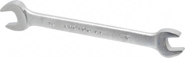 Proto - 7/16" x 1/2" Standard Open End Wrench - 6-3/8" OAL, Double End, Satin Finish, 15° Head Angle - USA Tool & Supply