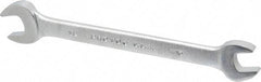 Proto - 7/16" x 1/2" Standard Open End Wrench - 6-3/8" OAL, Double End, Satin Finish, 15° Head Angle - USA Tool & Supply