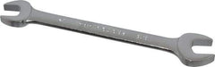 Proto - 1/2" x 9/16" Standard Open End Wrench - 7" OAL, Double End, Satin Finish, 15° Head Angle - USA Tool & Supply