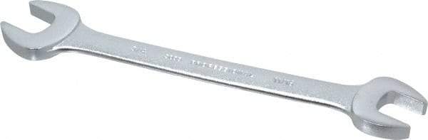 Proto - 11/16" x 3/4" Standard Open End Wrench - 8-7/8" OAL, Double End, Satin Finish, 15° Head Angle - USA Tool & Supply