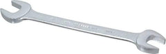 Proto - 11/16" x 3/4" Standard Open End Wrench - 8-7/8" OAL, Double End, Satin Finish, 15° Head Angle - USA Tool & Supply