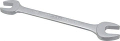 Proto - 3/4" x 7/8" Standard Open End Wrench - 9-1/2" OAL, Double End, Satin Finish, 15° Head Angle - USA Tool & Supply