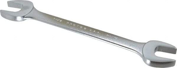 Proto - 1-1/16" x 1-1/8" Standard Open End Wrench - 12-5/8" OAL, Double End, Satin Finish, 15° Head Angle - USA Tool & Supply