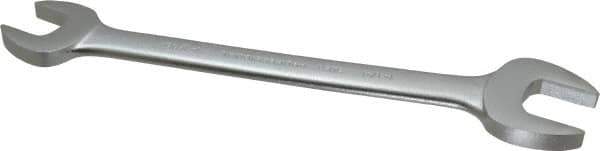 Proto - 1-1/16" x 1-1/4" Standard Open End Wrench - 13-9/16" OAL, Double End, Satin Finish, 15° Head Angle - USA Tool & Supply