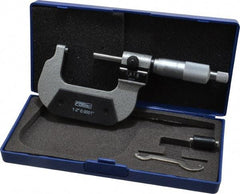 Fowler - 1 to 2" Range, 0.0001" Graduation, Mechanical Outside Micrometer - Ratchet Stop Thimble, Accurate to 0.00016", Digital Counter - USA Tool & Supply