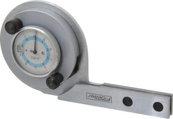 Fowler - 6, 12 Inch Long Blade, 360° Max Measurement, Bevel Protractor - Accuracy up to 5 Min, 1° Dial Graduation - USA Tool & Supply