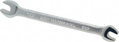 Proto - 6mm x 7mm Standard Open End Wrench - 4-1/2" OAL, Double End, Satin Finish, 15° Head Angle - USA Tool & Supply