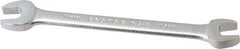 Proto - 10mm x 11mm Standard Open End Wrench - 5-3/4" OAL, Double End, Satin Finish, 15° Head Angle - USA Tool & Supply