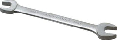 Proto - 12mm x 13mm Standard Open End Wrench - 6-3/8" OAL, Double End, Satin Finish, 15° Head Angle - USA Tool & Supply