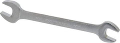 Proto - 20mm x 22mm Standard Open End Wrench - 9-1/2" OAL, Double End, Satin Finish, 15° Head Angle - USA Tool & Supply
