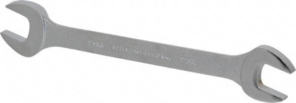 Proto - 21mm x 23mm Standard Open End Wrench - 10-1/8" OAL, Double End, Satin Finish, 15° Head Angle - USA Tool & Supply