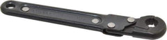 Proto - 3/8", Black Finish, Ratcheting Flare Nut Wrench - 12 Points, 5-7/16" OAL, Steel, Single End Head - USA Tool & Supply