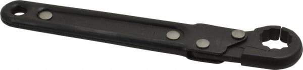 Proto - 1/2", Black Finish, Ratcheting Flare Nut Wrench - 12 Points, 5-7/16" OAL, Steel, Single End Head - USA Tool & Supply