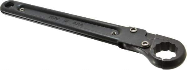 Proto - 15/16", Black Finish, Ratcheting Flare Nut Wrench - 12 Points, 9-3/8" OAL, Steel, Single End Head - USA Tool & Supply