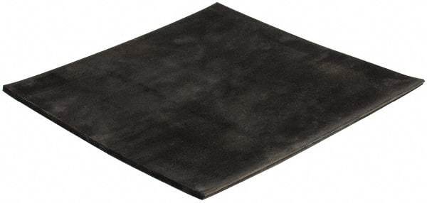 Made in USA - 12" Long, 12" Wide, 1/4" Thick, Neoprene Rubber Foam Sheet - 45 to 55 Durometer, Black, -20 to 180°F, 1,000 psi Tensile Strength, Adhesive Backing, Stock Length - USA Tool & Supply
