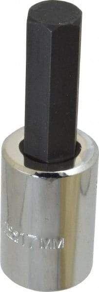 Proto - 1/2" Drive, 17mm Hex Bit Socket - 4" OAL - USA Tool & Supply